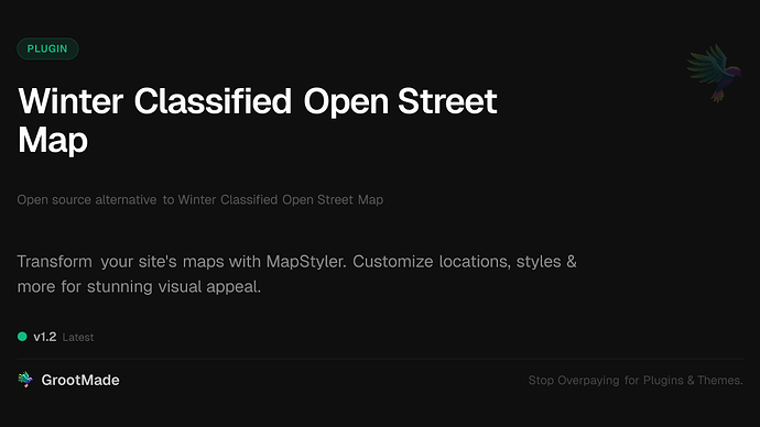 Winter Classified Open Street Map