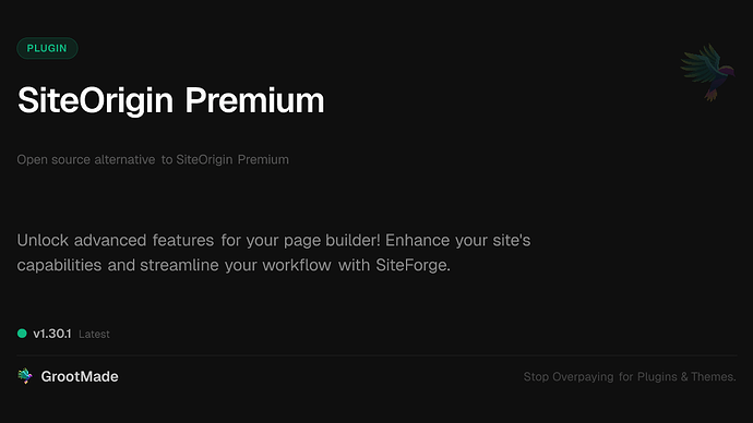 SiteOrigin Premium
