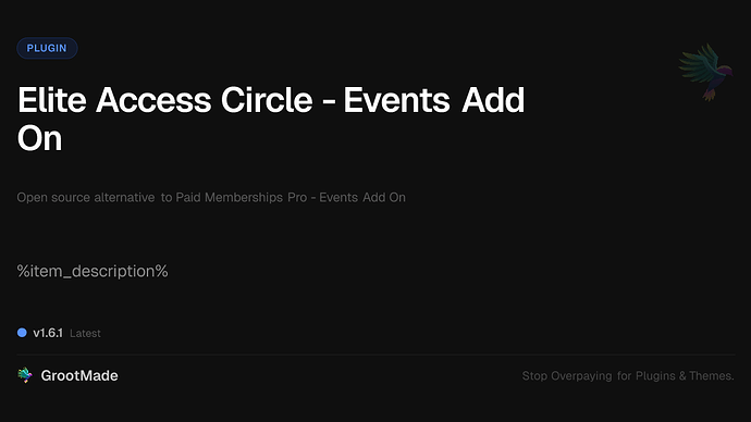 Elite Access Circle - Events Add On