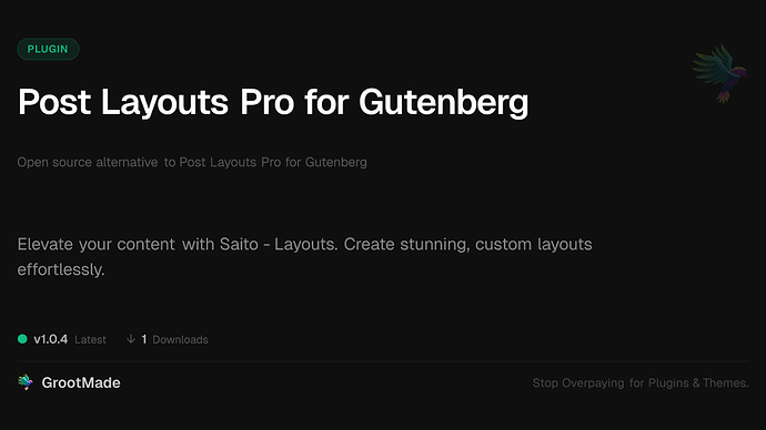 Post Layouts Pro for Gutenberg
