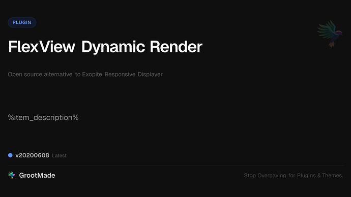 FlexView Dynamic Render