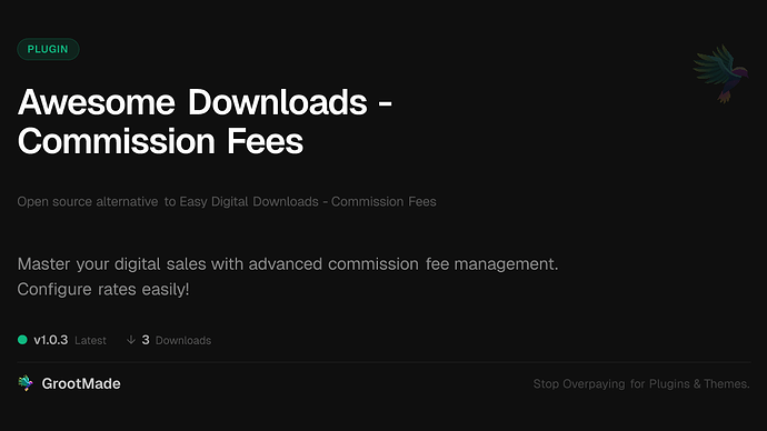 Awesome Downloads - Commission Fees