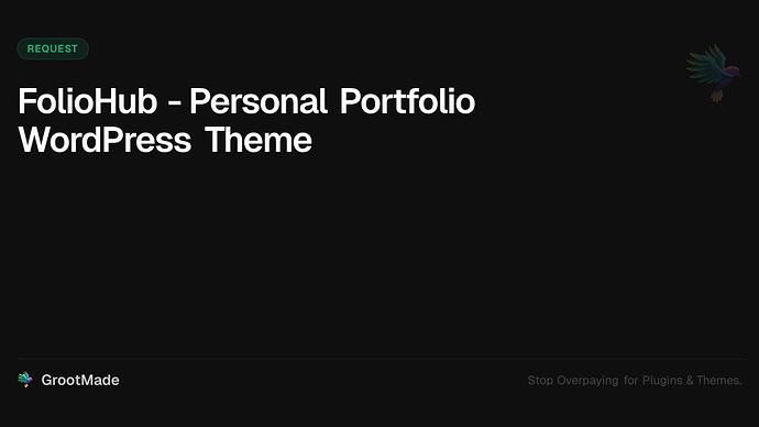 FolioHub - Personal Portfolio WordPress Theme