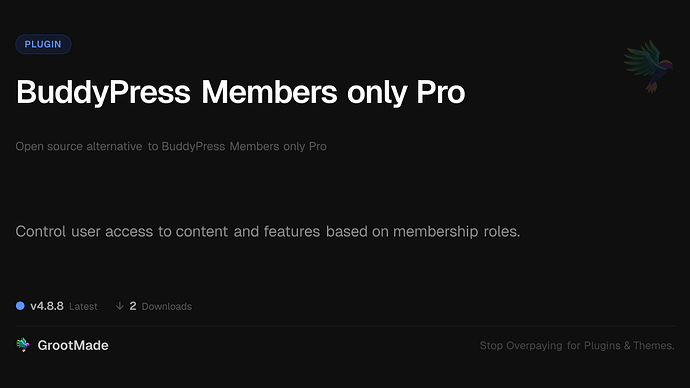 BuddyPress Members only Pro