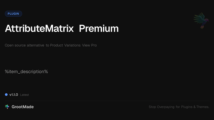 AttributeMatrix Premium