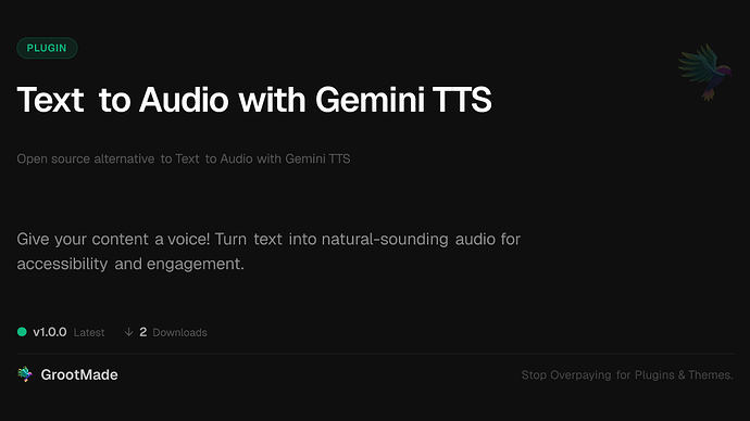Text to Audio with Gemini TTS