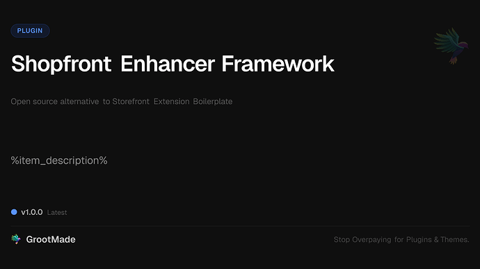 Shopfront Enhancer Framework