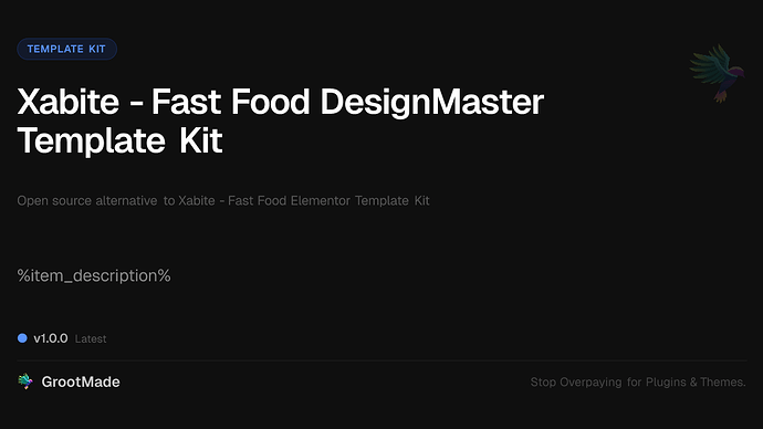 Xabite - Fast Food DesignMaster Template Kit