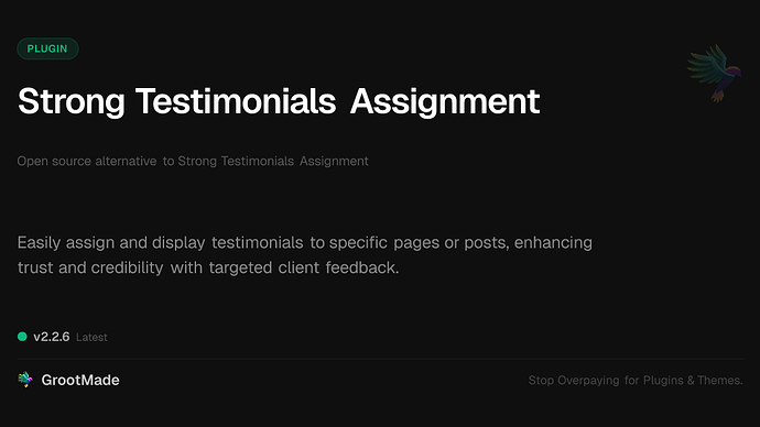 Strong Testimonials Assignment