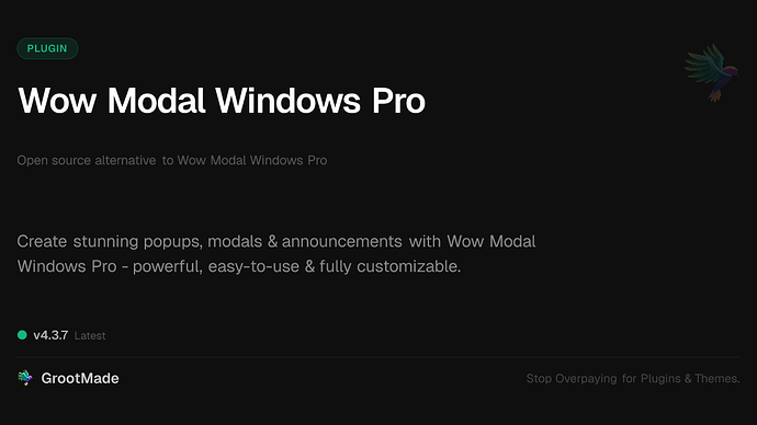 Wow Modal Windows Pro