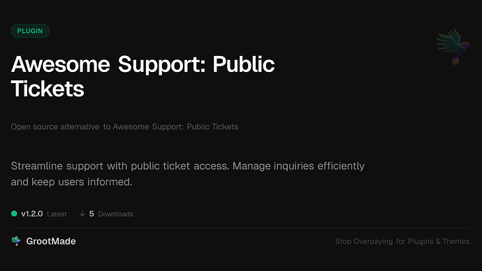 Awesome Support: Public Tickets