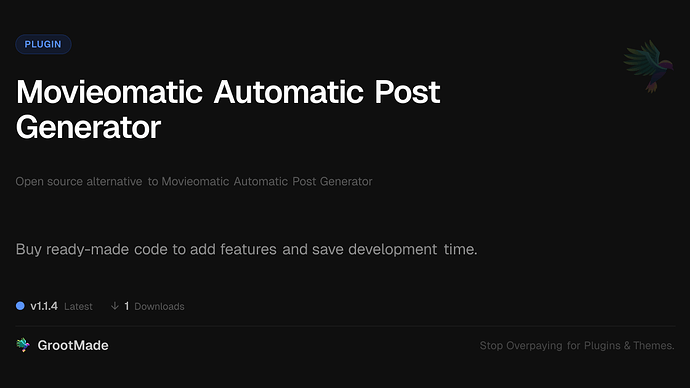 Movieomatic Automatic Post Generator