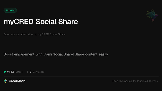myCRED Social Share