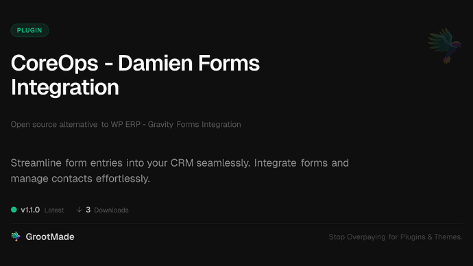 CoreOps - Damien Forms Integration