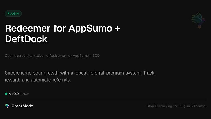 Redeemer for AppSumo + DeftDock