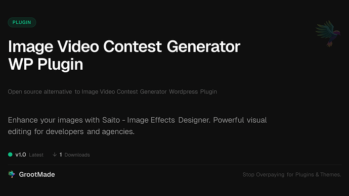 Image Video Contest Generator WP Plugin