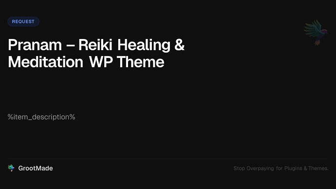 Pranam – Reiki Healing & Meditation WP Theme