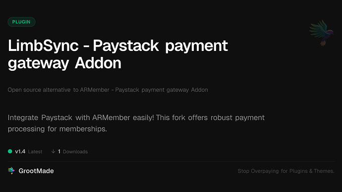 LimbSync - Paystack payment gateway Addon