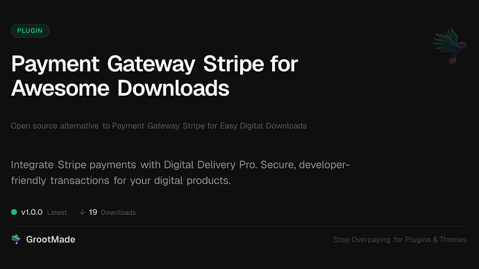Payment Gateway Stripe for Awesome Downloads