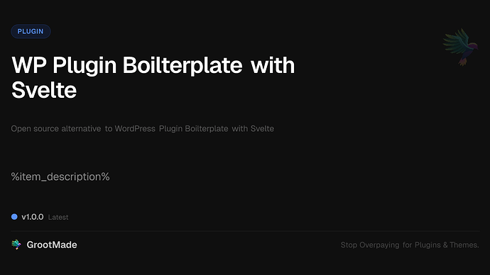 WP Plugin Boilterplate with Svelte