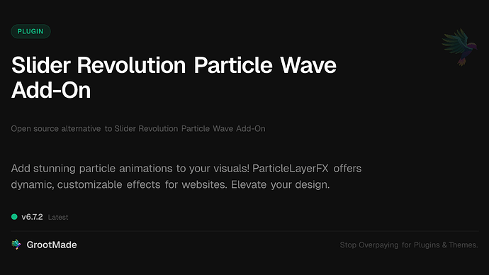 Slider Revolution Particle Wave Add-On