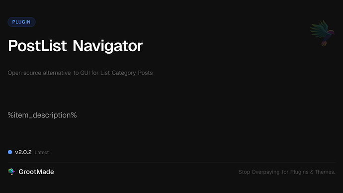 PostList Navigator
