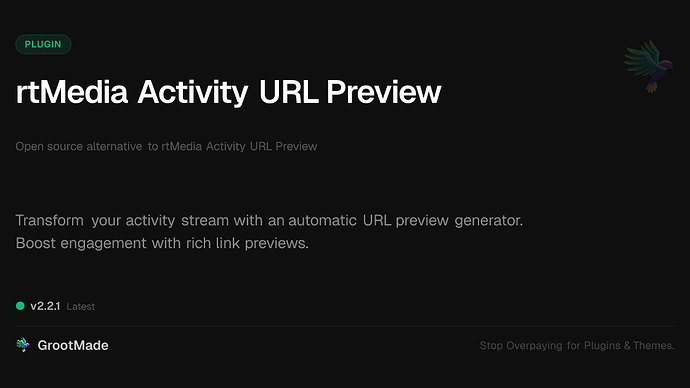 rtMedia Activity URL Preview