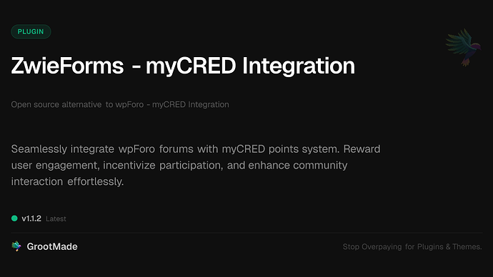 ZwieForms - myCRED Integration