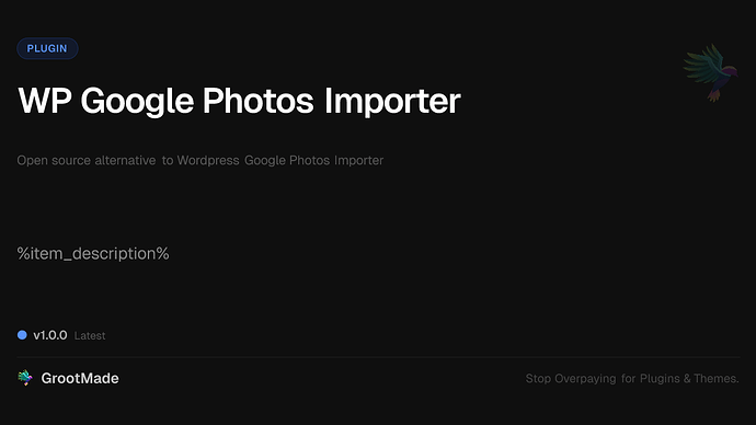 WP Google Photos Importer