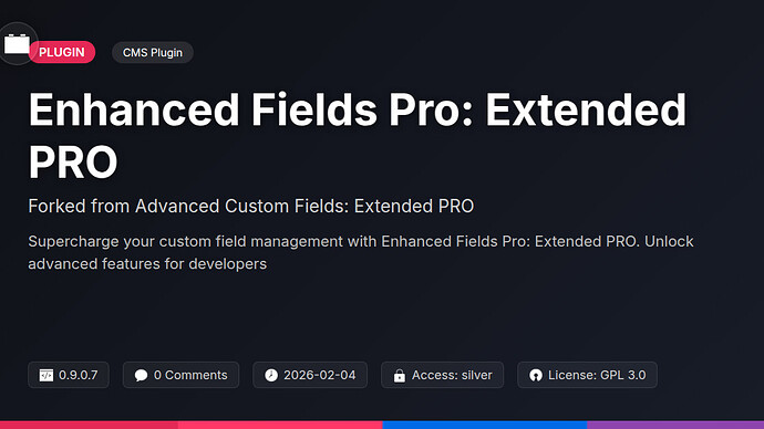 Advanced Custom Fields: Extended PRO