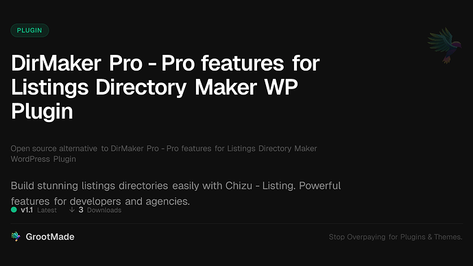 DirMaker Pro - Pro features for Listings Directory Maker WP Plugin