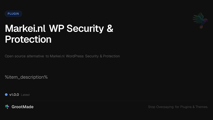 Markei.nl WP Security & Protection