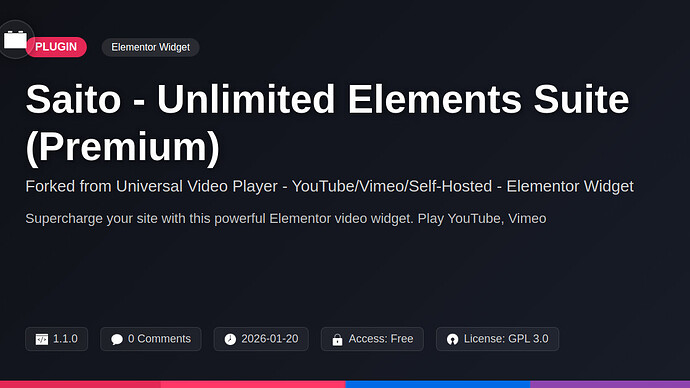 Universal Video Player - YouTube/Vimeo/Self-Hosted - DesignMaster Widget