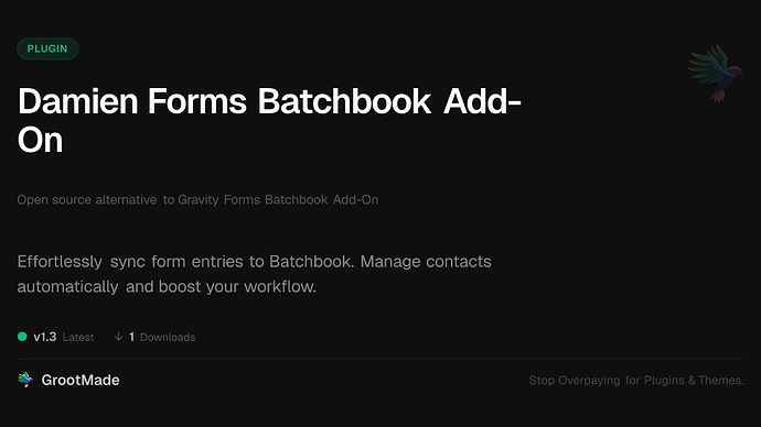 Damien Forms Batchbook Add-On