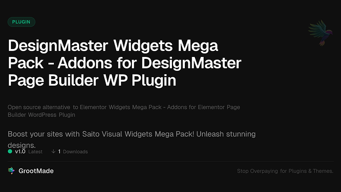 DesignMaster Widgets Mega Pack - Addons for DesignMaster Page Builder WP Plugin