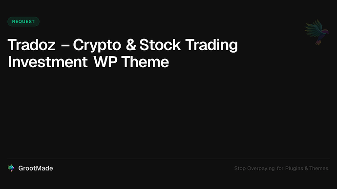 Tradoz – Crypto & Stock Trading Investment WP Theme