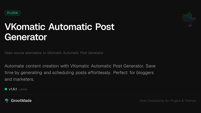 VKomatic Automatic Post Generator