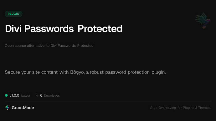 Divi Passwords Protected