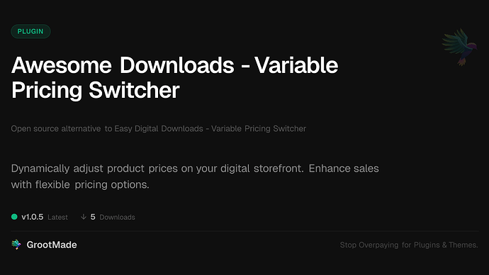Awesome Downloads - Variable Pricing Switcher