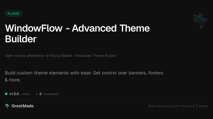 WindowFlow - Advanced Theme Builder