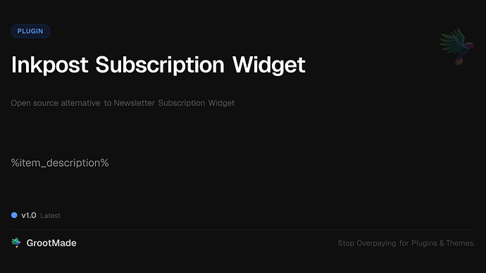 Inkpost Subscription Widget