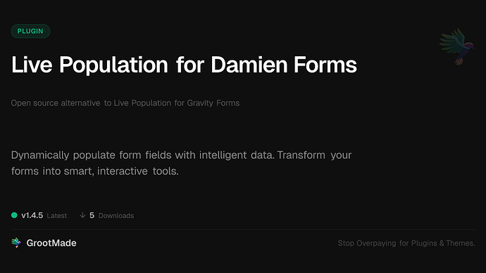 Live Population for Damien Forms