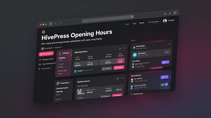 HivePress Opening Hours