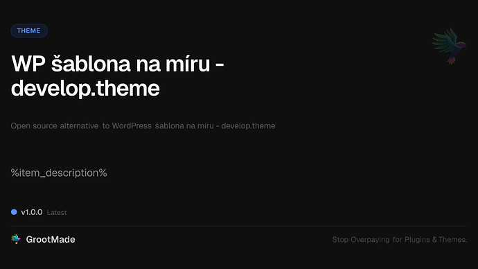 WP šablona na míru - develop.theme