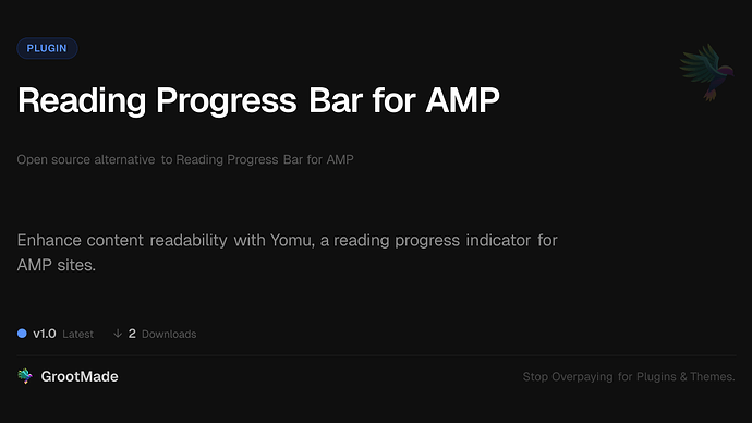 Reading Progress Bar for AMP