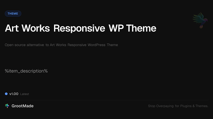 Art Works Responsive WP Theme