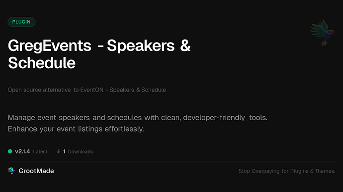 GregEvents - Speakers & Schedule