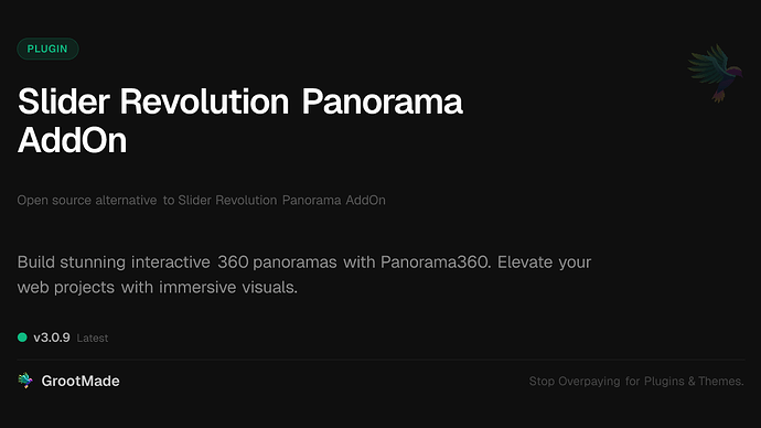 Slider Revolution Panorama AddOn