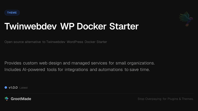 Twinwebdev WP Docker Starter