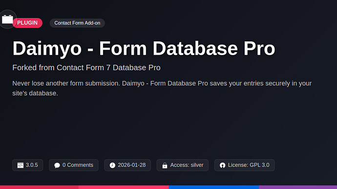 Contact Form 7 Database Pro
